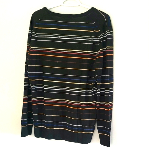 Lacoste Women's Pure New Wool Pull-Over Striped Sweater Size 46 - Picture 2 of 12